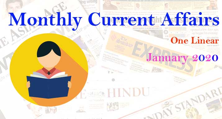 one linear current affairs January