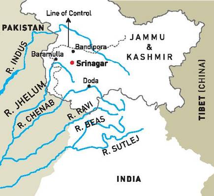 Indus River system map