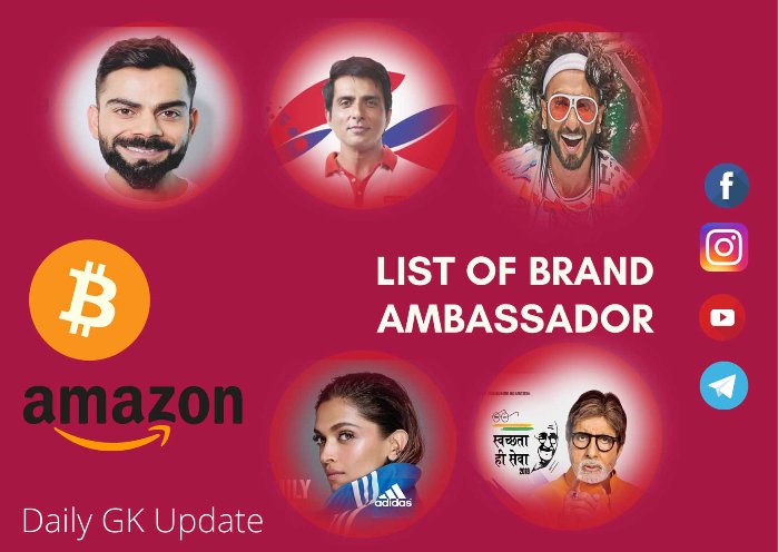 Brand Ambassadors list 2021