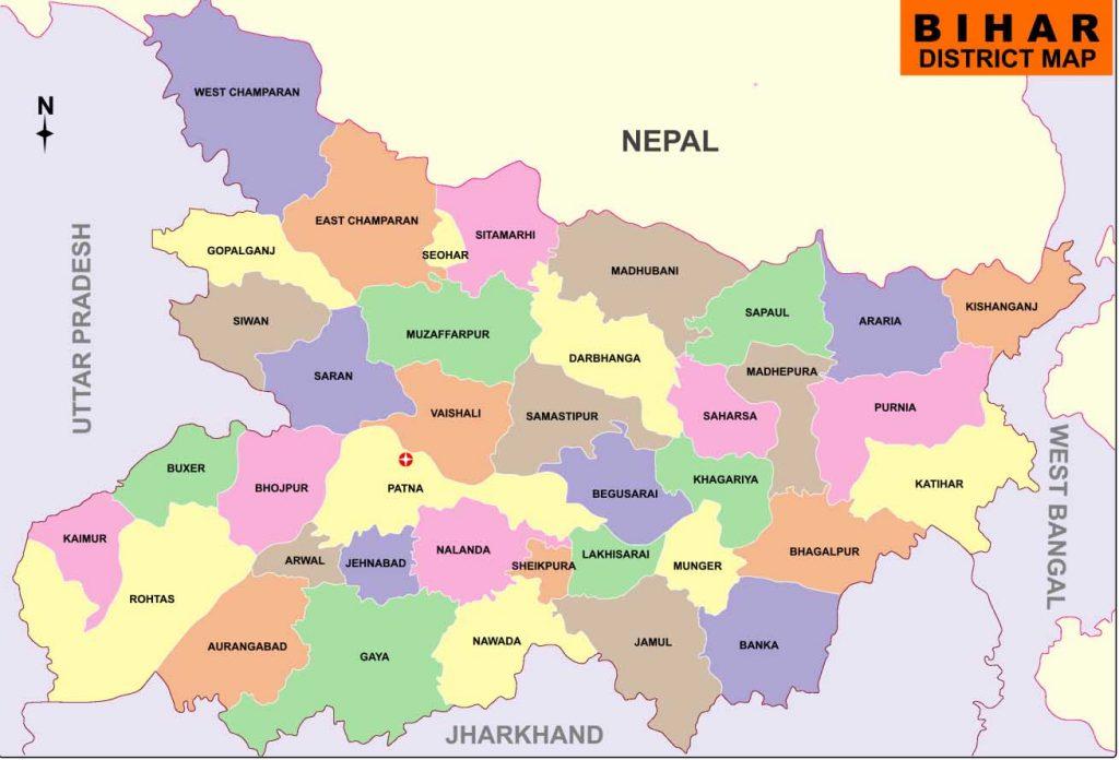 District Map of Bihar